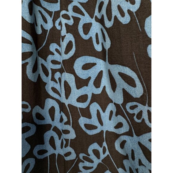 Twenty One Fit & Flare Dress Womens Size M Blue Floral Short Sleeves Boho Casual - Picture 6 of 12